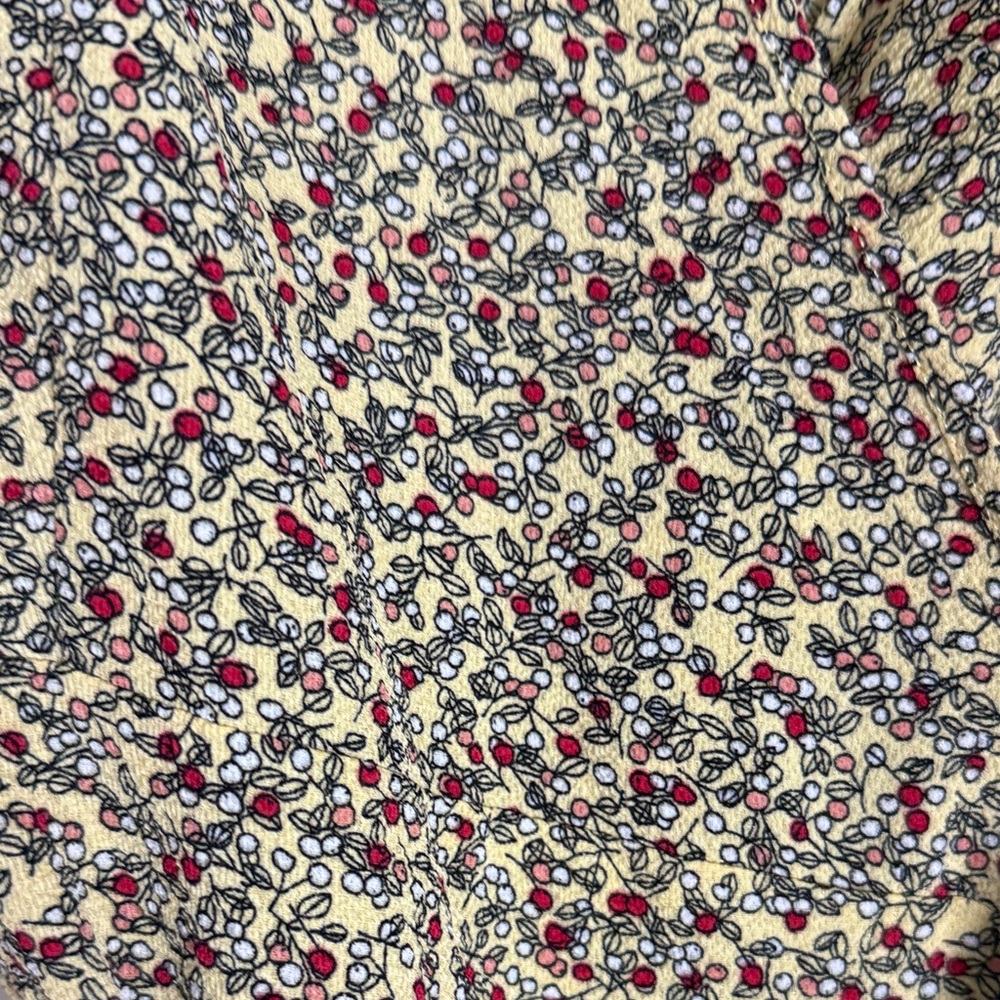 Max Studio Women's Yellow Red Floral High-Low Wrap Dress Size M - Picture 5 of 12
